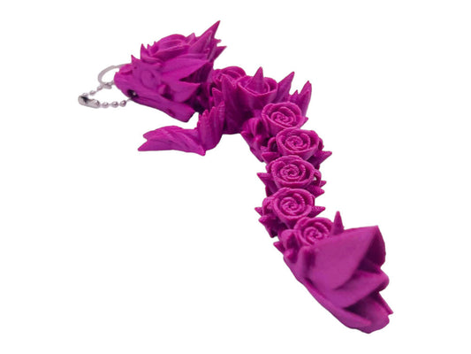 Rose Dragon Keychain